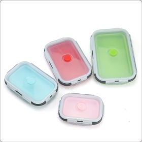 Reusable Pizza Storage Container with  Microwavable Serving Trays - Adjustable Pizza Slice Container to Organize & Save Space - BPA Free, Microwa (Color: Pink, size: 350ML)